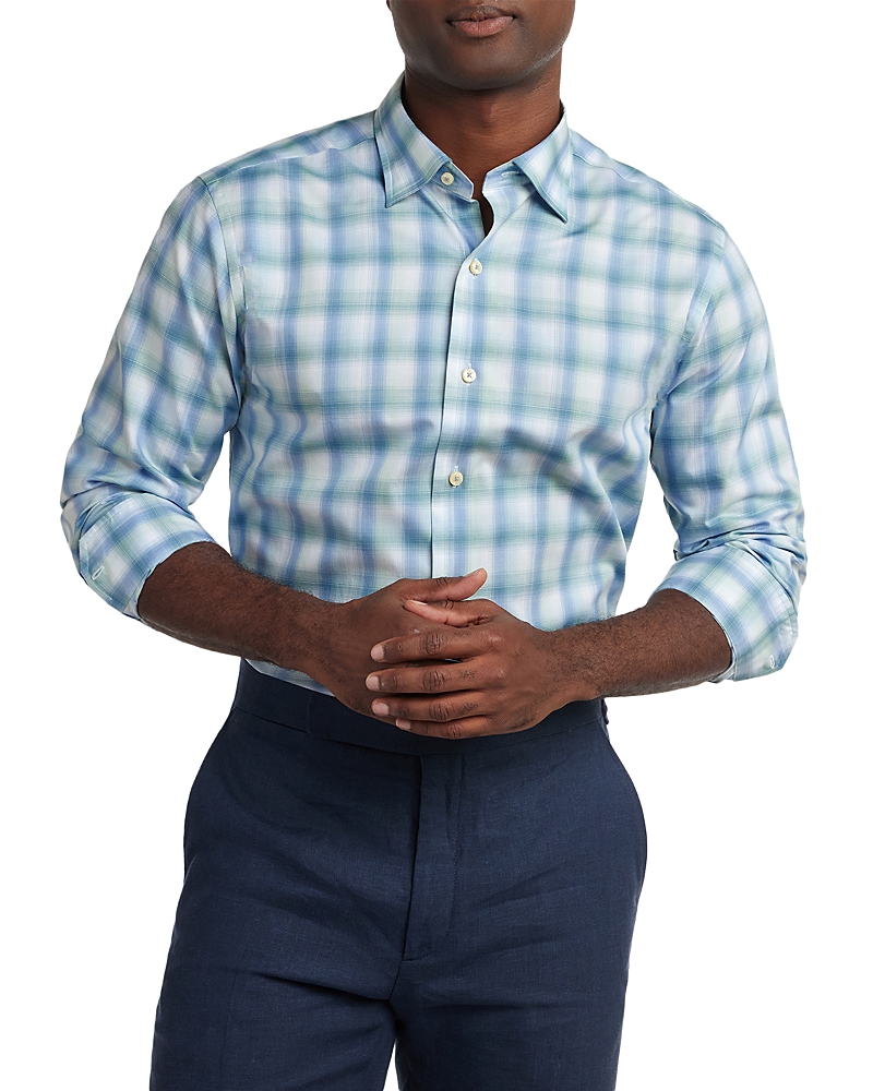 David Donahue Ombre Twill Check Shirt