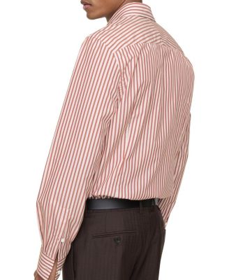  Slim Fit Striped Cotton Shirt