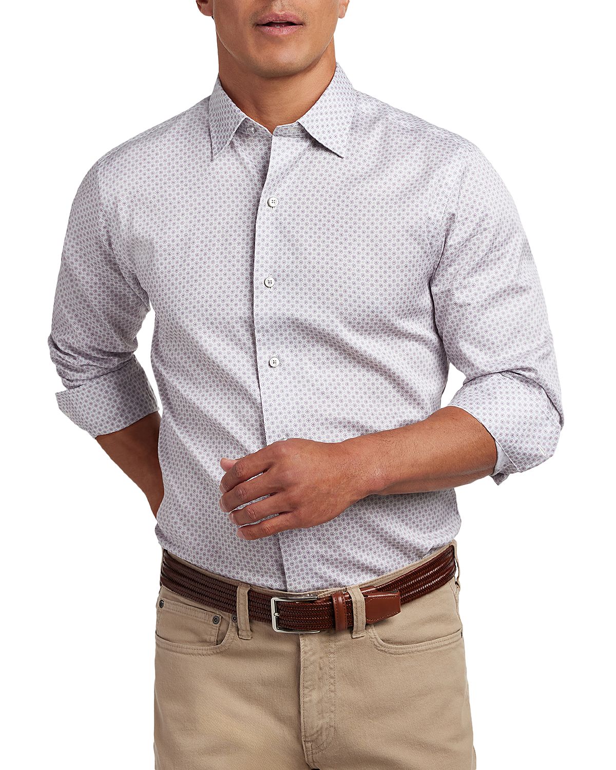 David Donahue Neat Print Shirt
