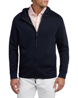 Journey Cotton & Silk Blend Zip Hoodie