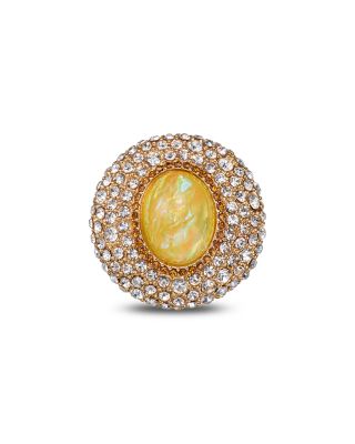 Pav&eacute; & Stone Cocktail Ring