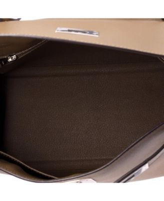 Kelly 28 Handbag Brown Evercolor with Palladium Hardware