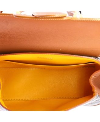 Mini Saigon Top Handle Bag Coated Canvas with Leather