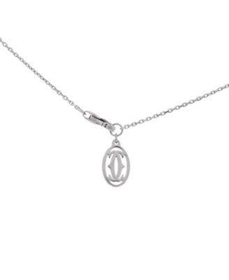 Cross Pendant Necklace 18K White Gold with Diamonds ,16"
