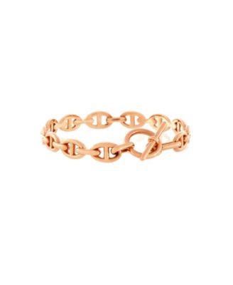 Chaine d'Ancre Enchainee Bracelet 18K Rose Gold