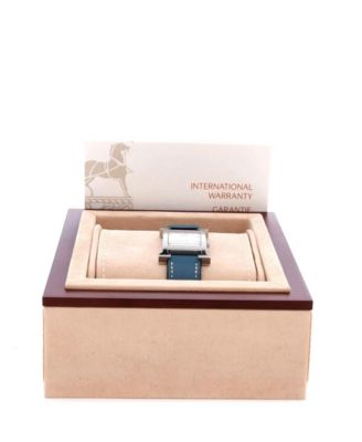 Heure H Quartz Watch in Stainless Steel and Leather 21mm