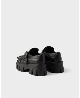  Women's Monolith Studded Leather Loafers