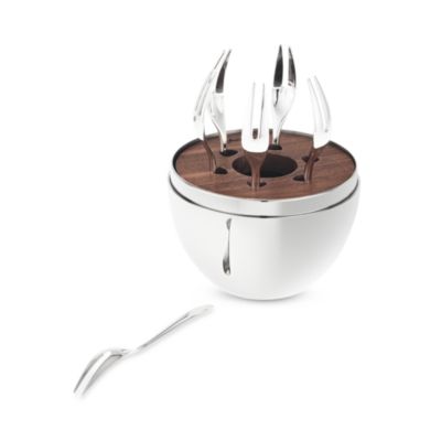 Silver-Plated 6-Piece Cocktail Fork Set 