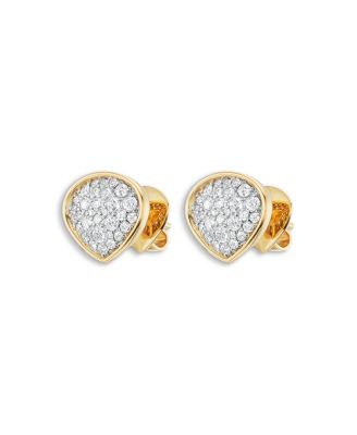 18K Yellow Gold Trisola Diamond Stud Earrings