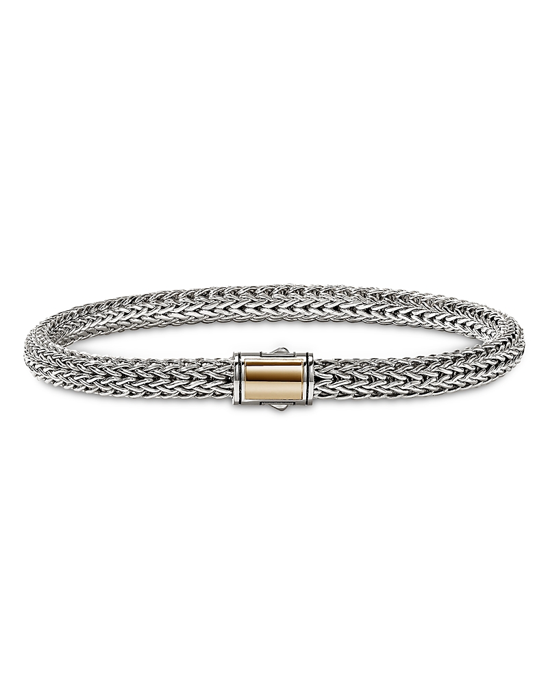John Hardy 14K Yellow Gold & Sterling Silver Icon Woven Link Chain Bracelet, 5mm
