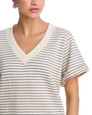 Briggs French Terry Striped Short Sleeve Sweatshirt