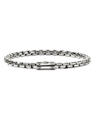 Sterling Silver Chain Box Link Bracelet