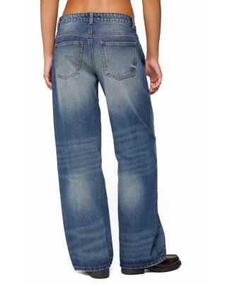  Raelynn Medium Rinse Wash Low Rise Baggy Jeans