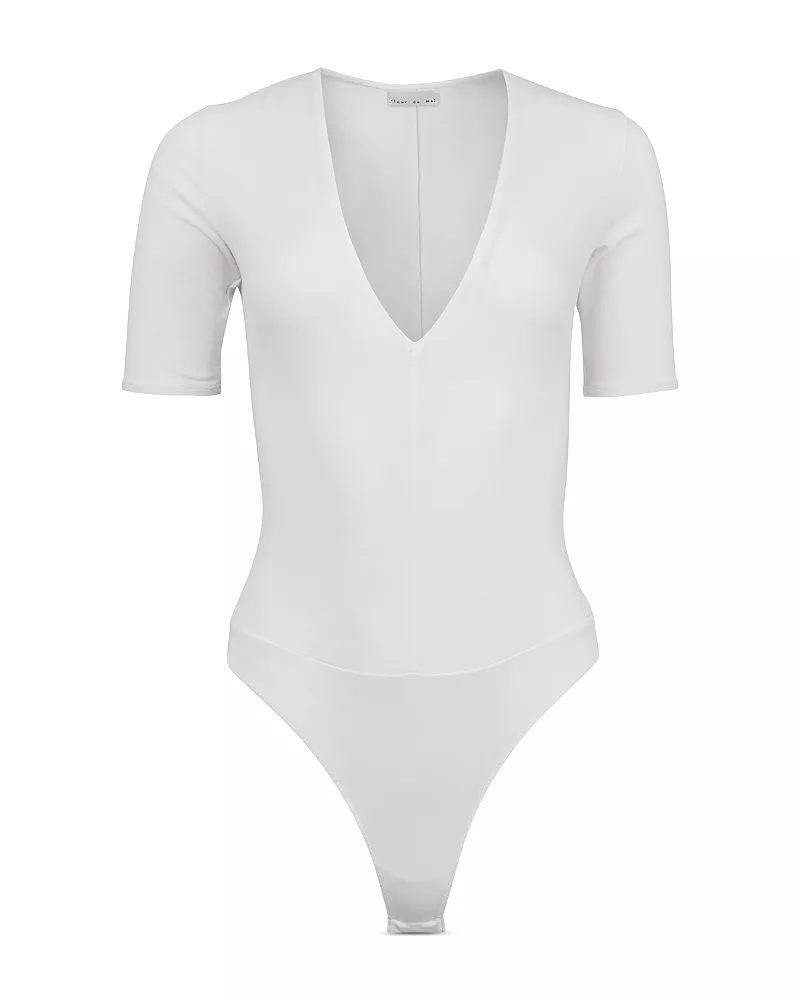 Fleur du Mal Deep Plunge Bodysuit