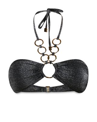 Krysta Sparkle Bandeau Bikini Top & Nicole Sparkle Classic Bikini Bottom