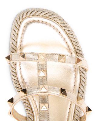 Women's Rockstud Espadrille Wedge Sandals