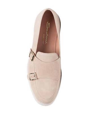  Women's Suede Double-Buckle Loafer