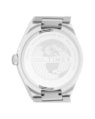 Q Timex&reg; Continental Day & Date Stainless Steel Bracelet Watch, 39mm