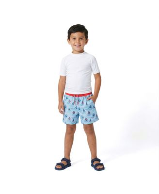  Checkered Beach Icon Swim Trunk - Little Kid