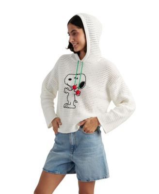  Women's Cotton Snoopy Crochet Hoodie