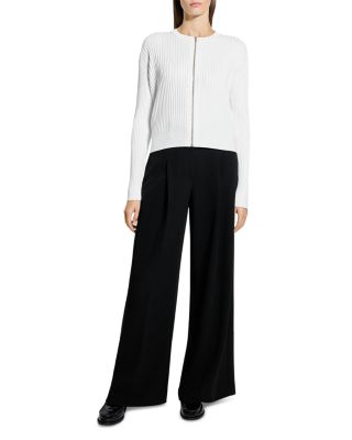 Pointelle Bomber Sweater