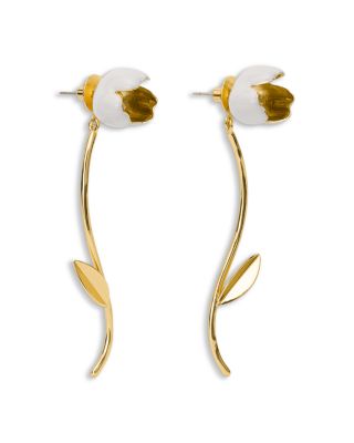 Golden Bloom Tulip Statement Earrings