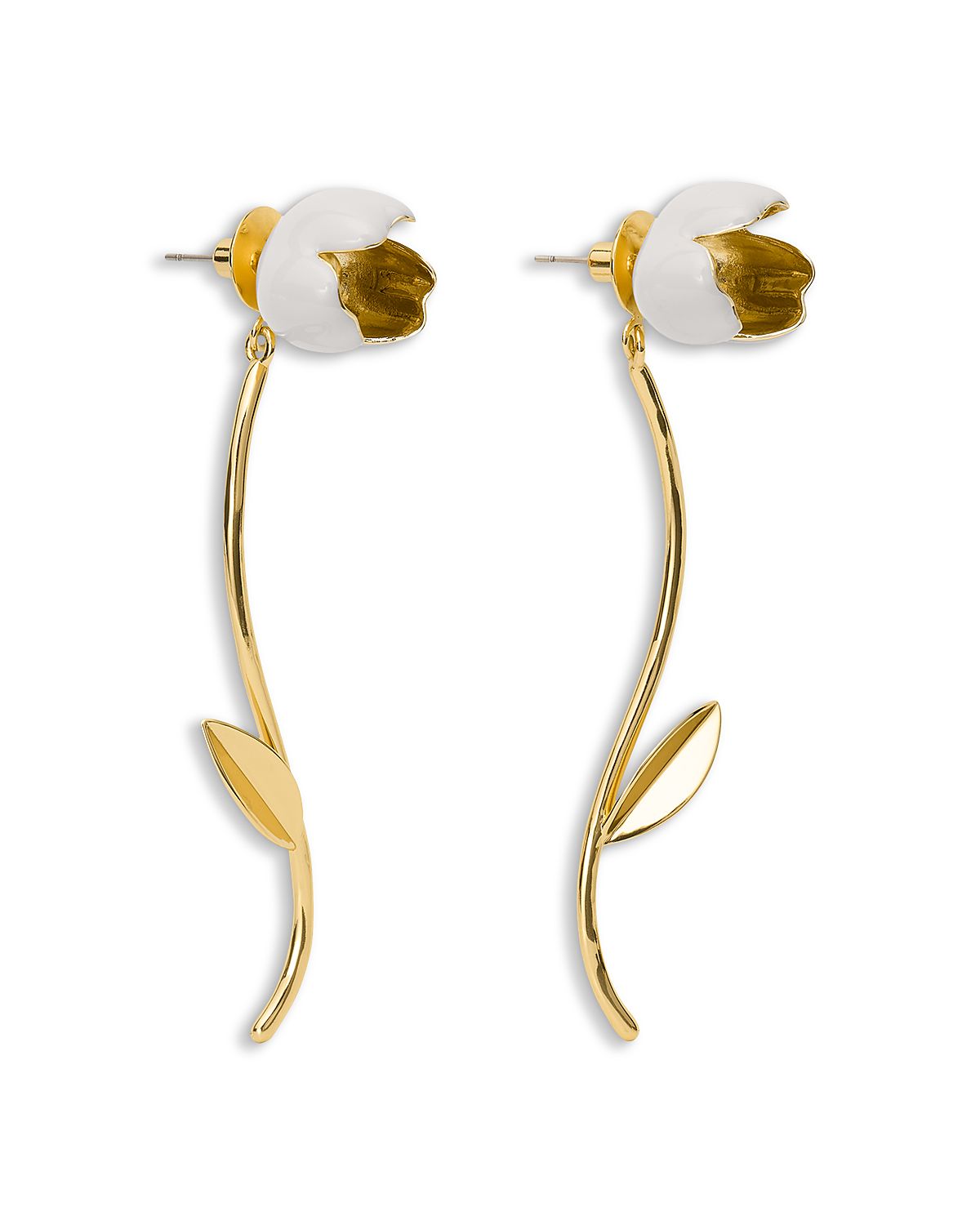 kate spade new york Golden Bloom Tulip Statement Earrings