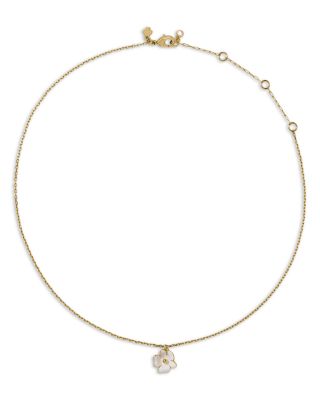 Golden Bloom Flower Pendant Necklace, 16-19"