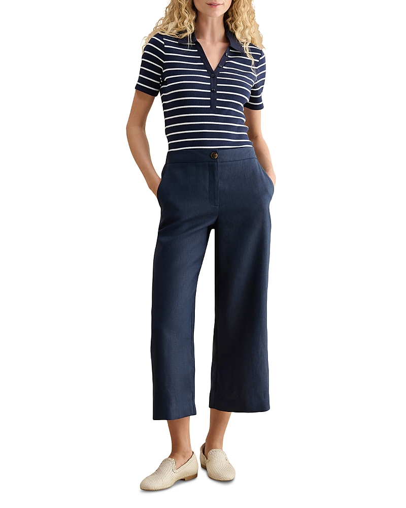 Hobbs London Lillie Cropped Linen Trousers