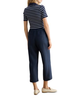 Petite Lillie Cropped Linen Trousers 