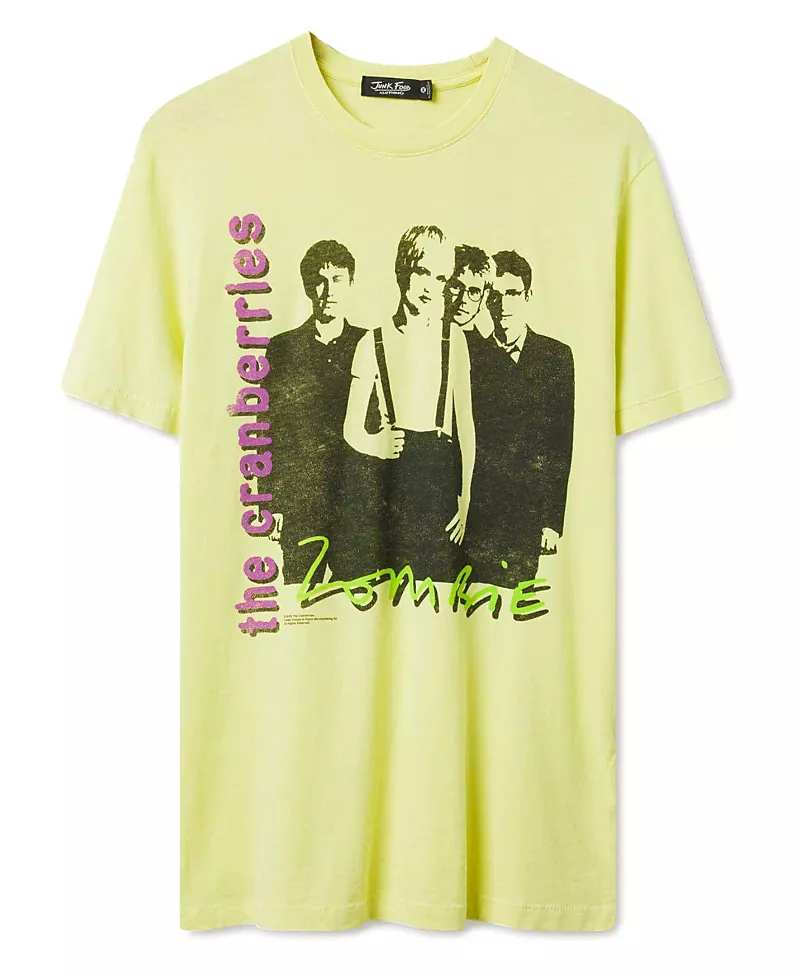 Junk Food Clothing Unisex The Cranberries Zombie Vintage Tee