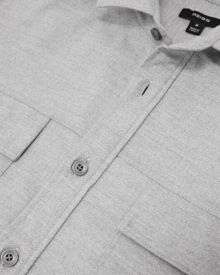 Regular Fit Grey Pocket Shirt