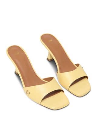 Women's Leather Heeled Mules