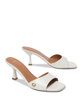 Women's Leather Heeled Mules