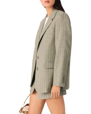 Pinstriped Suit Jacket