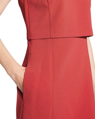 Crepe Layered Look Mini Dress