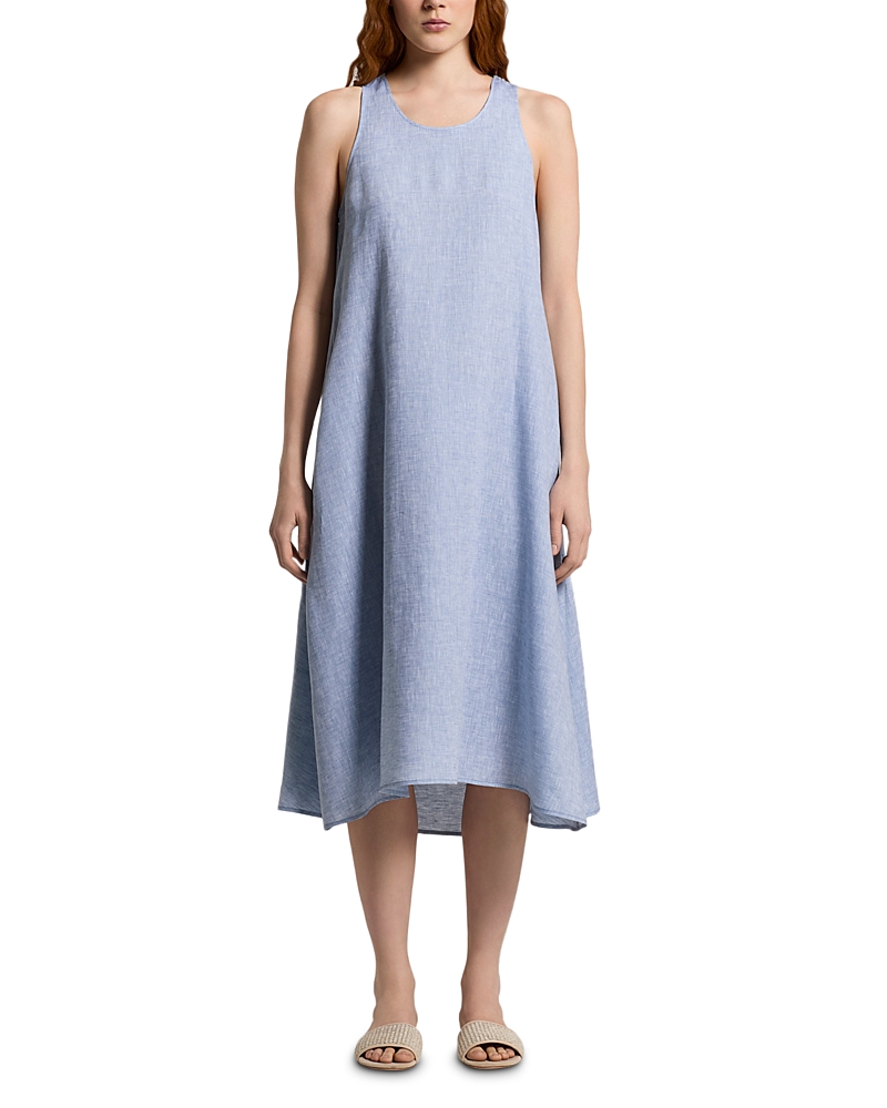 Peserico Sleeveless Midi Dress In Blue