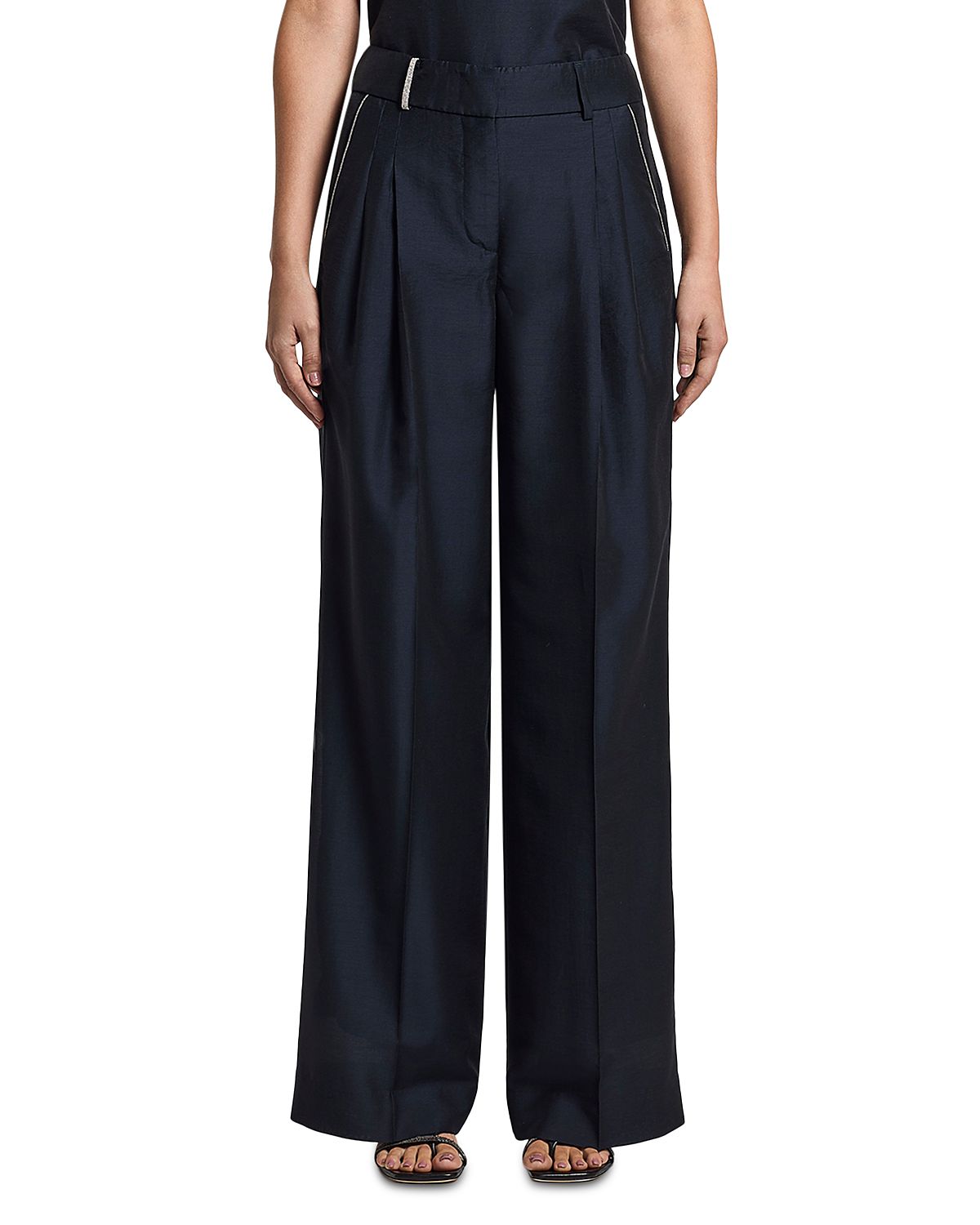 Peserico Double Dart Palazzo Trousers