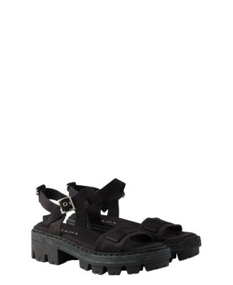 Prada Women's Canvas Sandals In Black