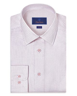 Trim Fit Geometric Print Dress Shirt