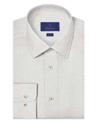 Trim Fit Geometric Print Dress Shirt