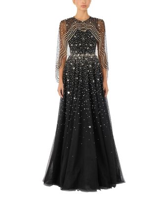 Oliver Beaded-Applique Maxi Dress