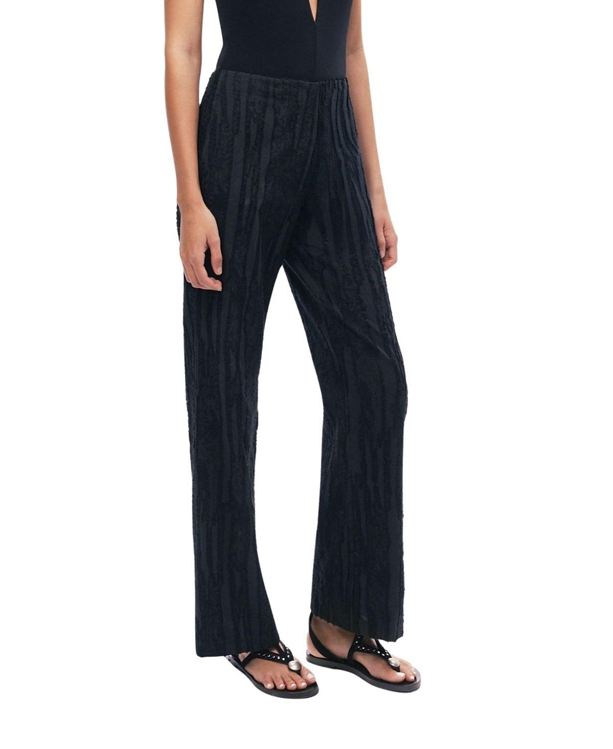 Nocturne Textured Relaxed-Fit Pants
