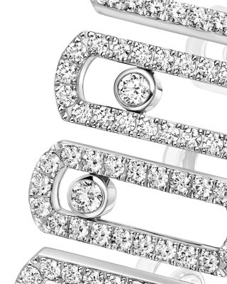 18K White Gold Move Iconica Diamond Openwork Link Bracelet