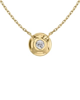  Halo Necklace in 14K Gold, 1.0ctw Round Brilliant Lab Grown Diamond