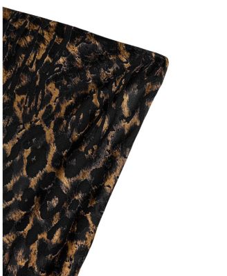  Printed Leopard Midi Skirt