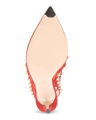 Women's Rockstud Cage Leather Pumps with Studs