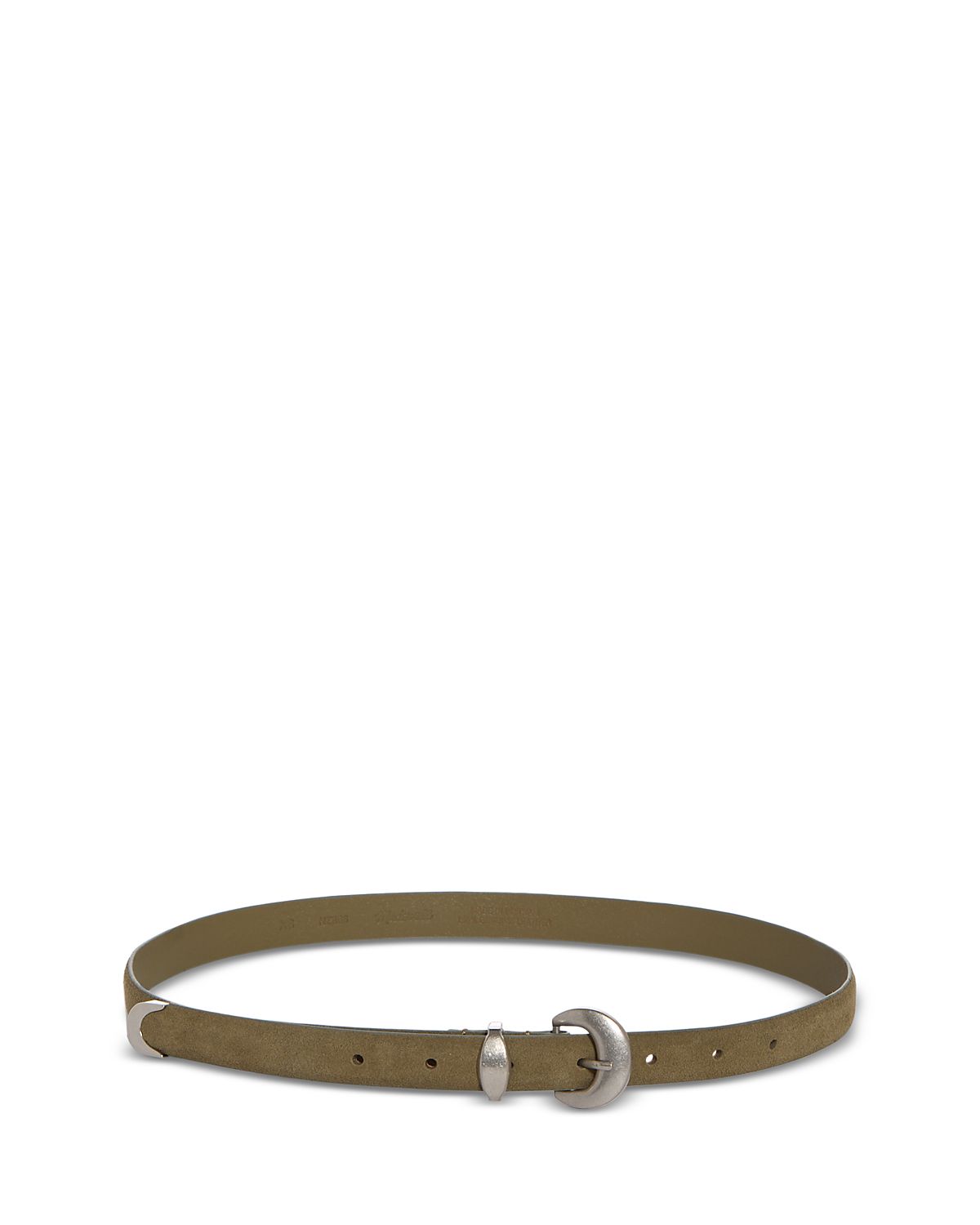 Madewell Women's Lucie Dome Buckle Suede Belt