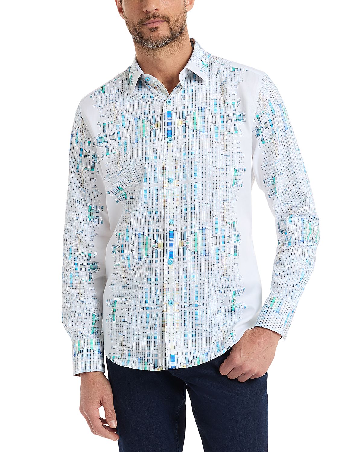Robert Graham Westhorpe Box Pattern Woven Shirt