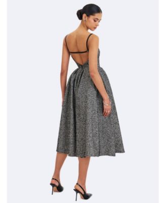  Katalina Tweed Backless Midi Dress